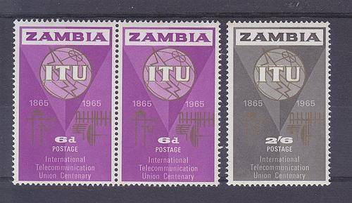 1965 ++ "CENT OF I.T.U." ++ SET OF 2 ++ MNH ++ SG 108-109