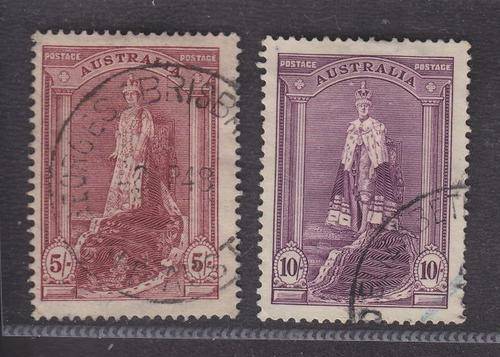 1937-49 ++ "DEF ISSUE" ++ 5s & 10s - SEE SCAN BELOW ++ VFU ++ SG 176-177