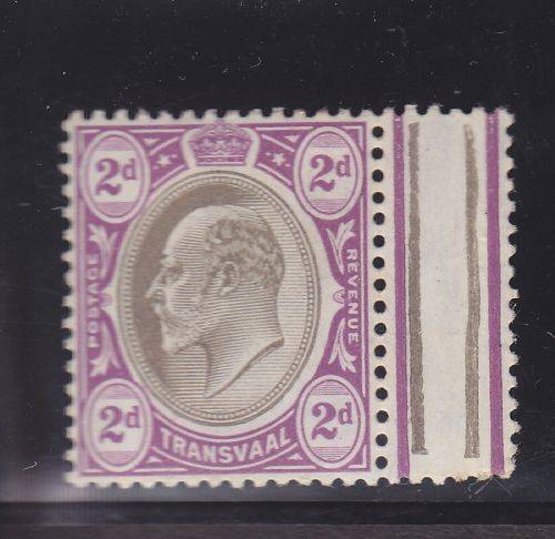 1904 -09 ++ KE VII ++ 2d BLACK & PURPLE (MULT CROWN CA) ++ GUTTER MARG  ++ MH ++ C/V R400 + SACC 268