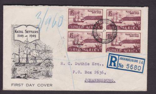 FDC ++ 1949 ++ "CENT OF ARRIVAL OF BRITISH SETTLERS" ++ SEE SCAN BELOW