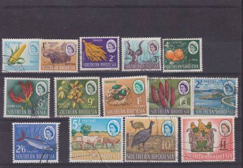 SOUTHERN RHOD ++ 1964 ++ QE II ++ DEF ISSUE ++ SET OF 14 ++ FU ++ C/V R694 ++ SACC 94-107