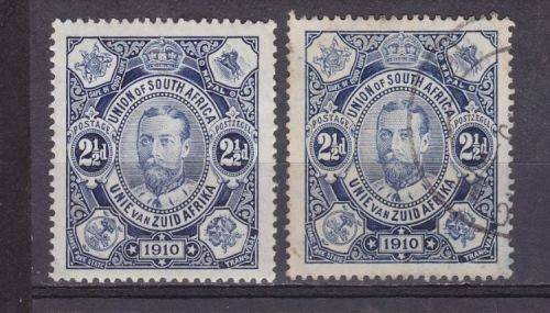 1910 ++ "OPENING OF UNION PARLIAMENT" ++ 2 1/2d x 2 - SEE BELOW ++ MNH & VFU ++ SACC 1