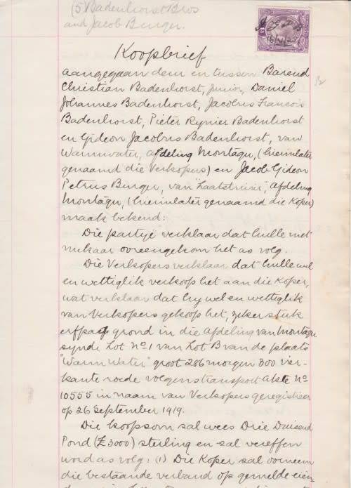 KOOPBRIEF ++ 1925 ++ KG V ++ 1s REVENUE ++ "MONTAGU" ++ SEE SCAN BELOW