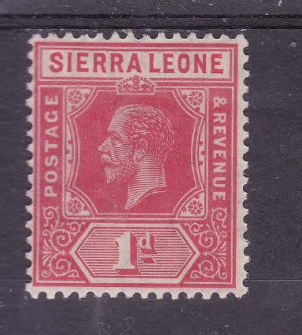 SIERRA LEONE ++ 1912 ++ "DEF ISSUE" ++ KG V ++ 1d ROSE-RED ++ MNH ++ C/V R130 ++ SG 113b