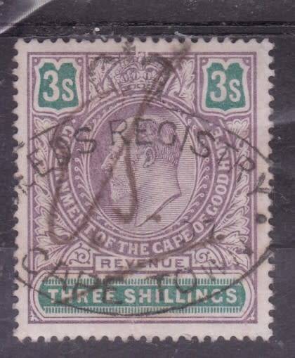 CGH  REVENUE  1903  KE VII  BLUE and GREEN  FU  BT 153