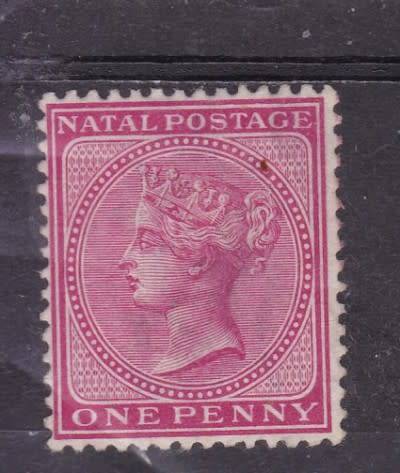 NATAL, 1882-89, QV, 1d ROSE (CROWN CA), MINT (PART GUM), SACC 98