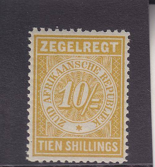 ZEGELREGHT ++ 10/= "TIEN SHILLINGS" ++ MH ++ SEE SCANS BELOW -- VERY NICE