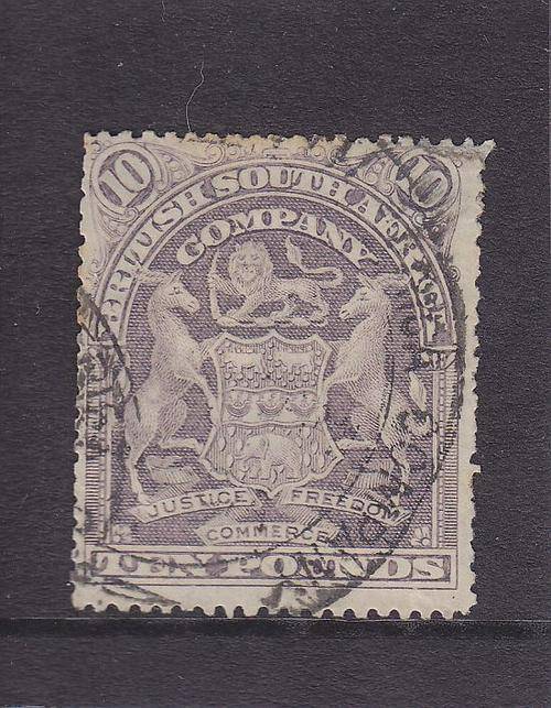 !!VERY RARE!! ++ 1901 ++ ÂÃÂ£10 LILAC ++ VF FISCALLY USED? ++ C/V R30000 ++ SACC 87