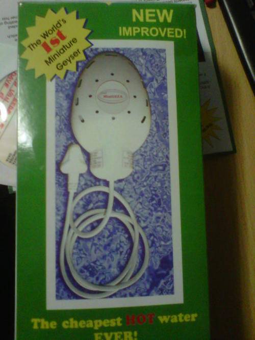 MiniGeza Water Heater: Save on Electricity costs.