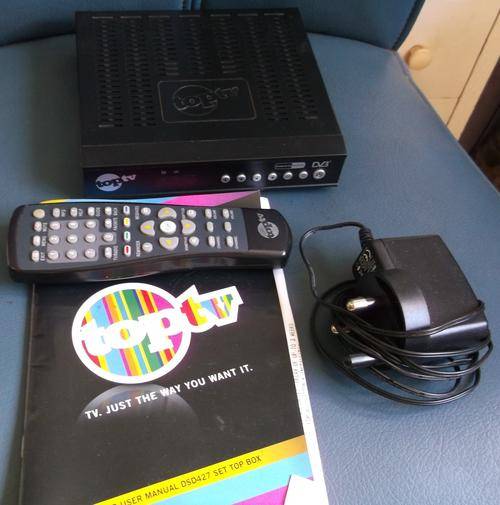TOP TV DECODER COMPLETE WITH SIM CARD & USER MANUAL