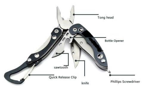 Traveler "Mini" Slim Line Camouflage Multi-Plier Multi-Tool - Free Nylon Case Included - Knife, Plie