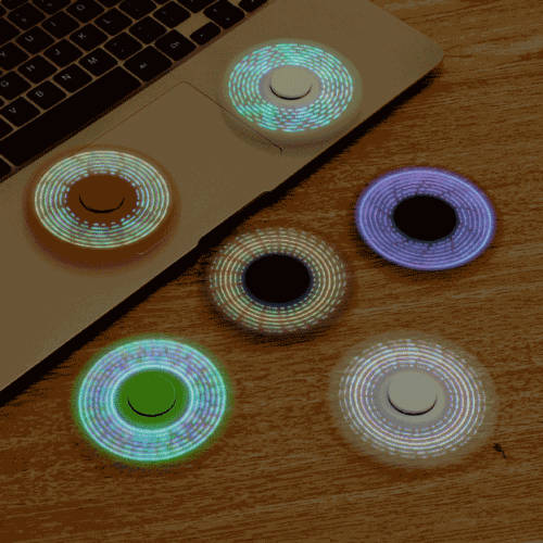 (Special)Hand Spinner Toy With Light Stress Reducer EDC Focus Toy Relieves ADHD Anxiety and Boredom
