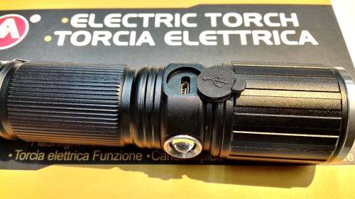 EJC 6000LM Electric Torch LED white light and side LED red light¿18650 battery with USB charge cable