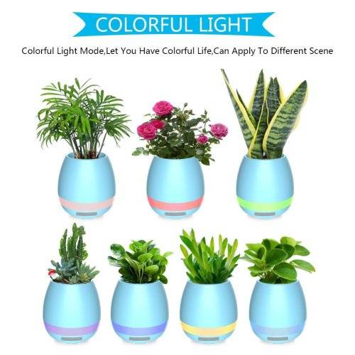 Music Flowerpot,  Smart Bluetooth Speaker Plant Pots Indoor with Wireless Touch
