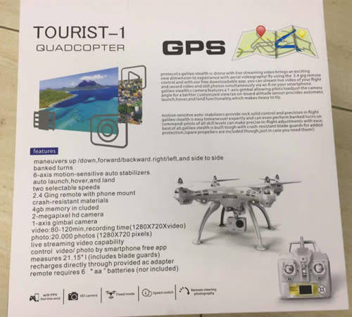 Tourist-1 Quadcopter GPS