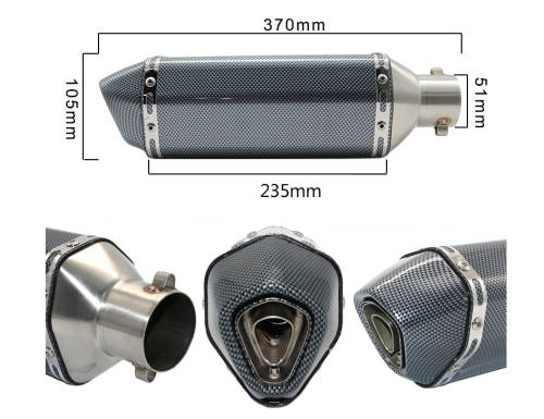 Racing Universal Motorcycle Escape Tube Muffler Exhaust
