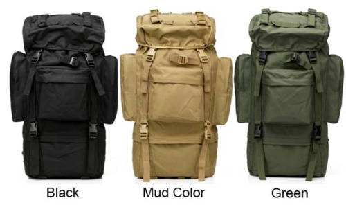 65L Combat Rucksack Camping Backpack Bag