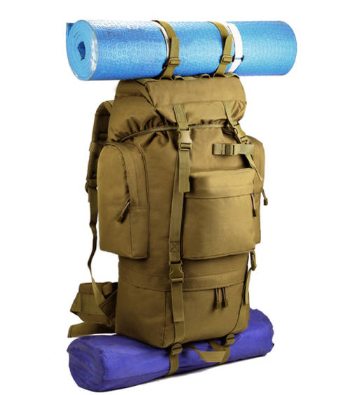 65L Combat Rucksack Camping Backpack Bag