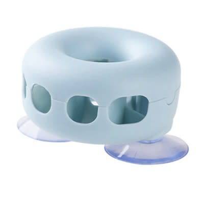 Stick On Bathroom Toothbrush Holder Doughnut Shaped Stand Cup