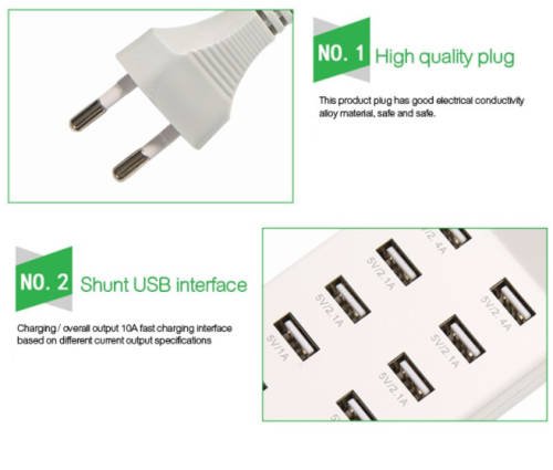 100000 USB Charger Station USB 10 Ports