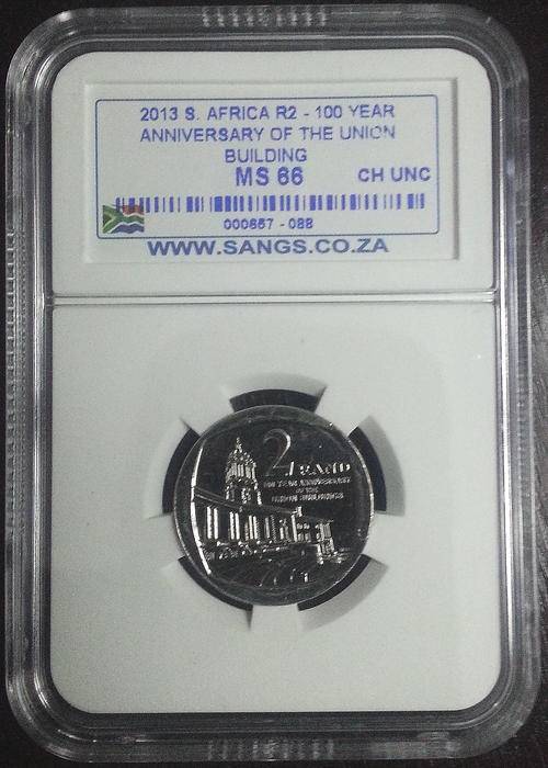 ## MS66 ## 2013 R2 100 year Anniversary of the Union Buildings, VERY RARE***
