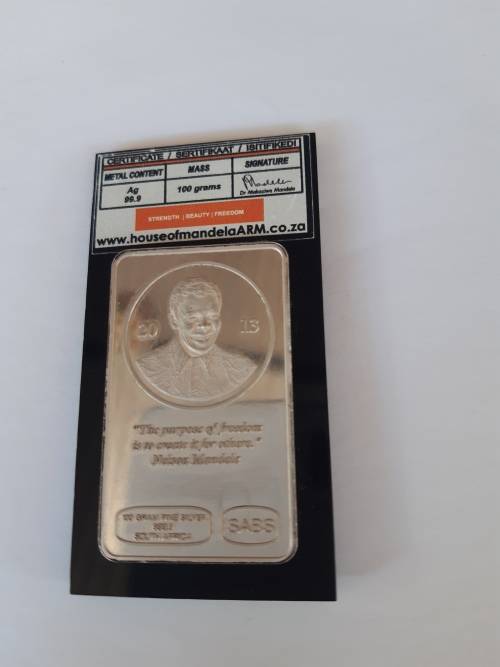 2013 Mandela 100g Silver Bar