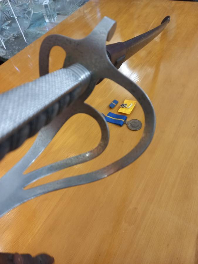 SAPS Ceremonial Sword and Medal issued to JH van der Walt