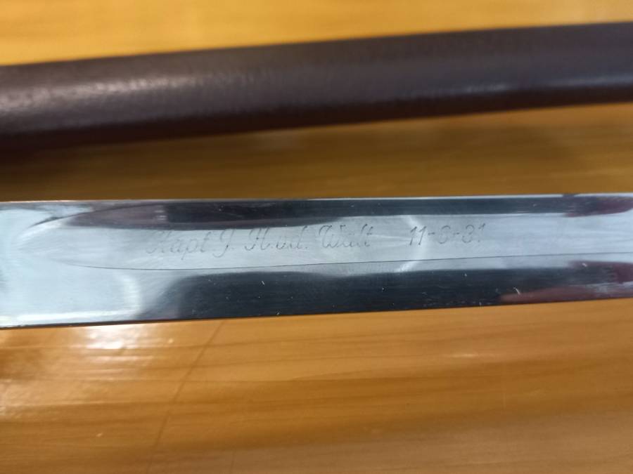 SAPS Ceremonial Sword and Medal issued to JH van der Walt