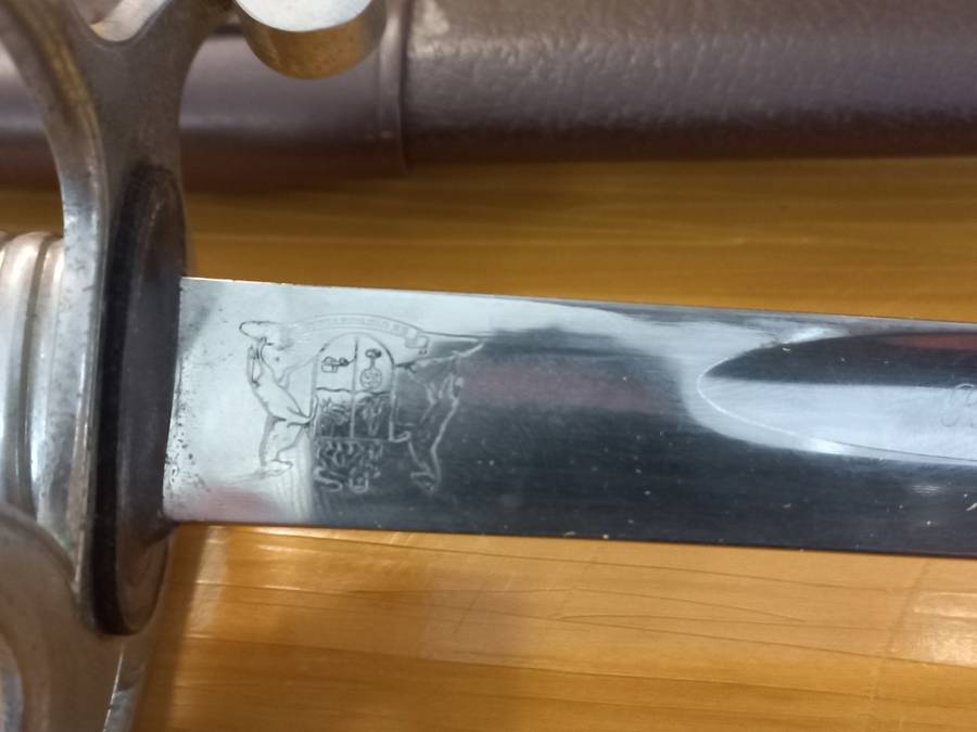 SAPS Ceremonial Sword and Medal issued to JH van der Walt