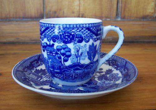 Blue & White cup and saucer