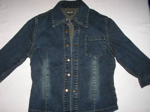 STRETCH DENIM  JACKET/TOP SIZE 32/34 SMALL