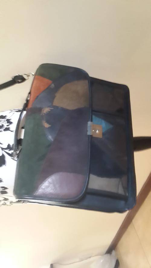 SALE!GENUINE LEATHER MUTICOLOURED PATCHWORK LAPTOP BAG BRIEFCASE