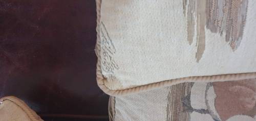 Finely woven Vintage `Duck motive`(muscovy) x3 cushions with inners excellent condition