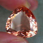 20.15ct Natural Unheated Morganite - Trillion - Pinkish Orange