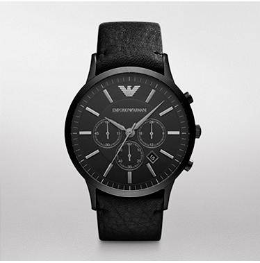 **R5499.99** NEW ARRIVAL!! Mens Emporio Armani Black Leather Sportivo. AR2461