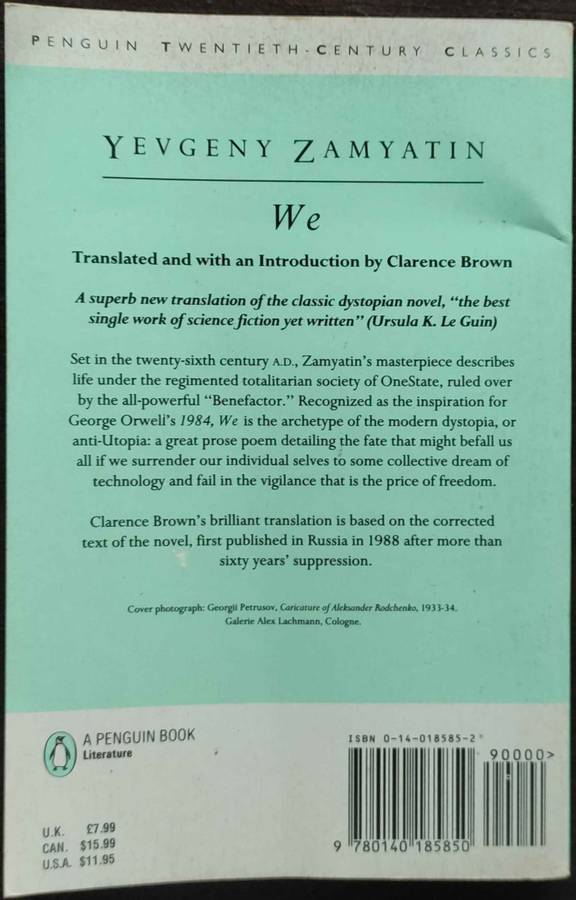 We by Yevgeny Zamyatin