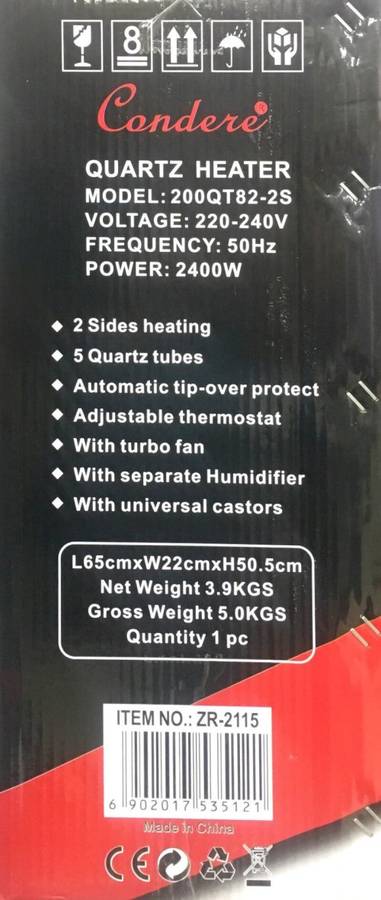 CONDERE 5 BAR HEATER WITH HUMIDIFIER