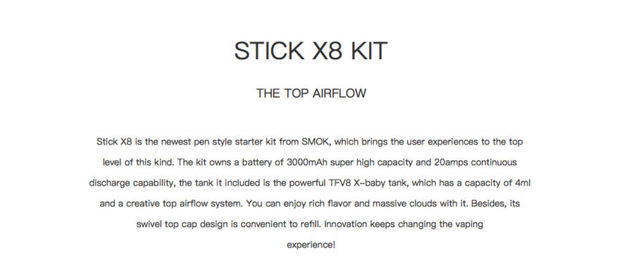 STICK X8 KIT VAPE / VAPORISER