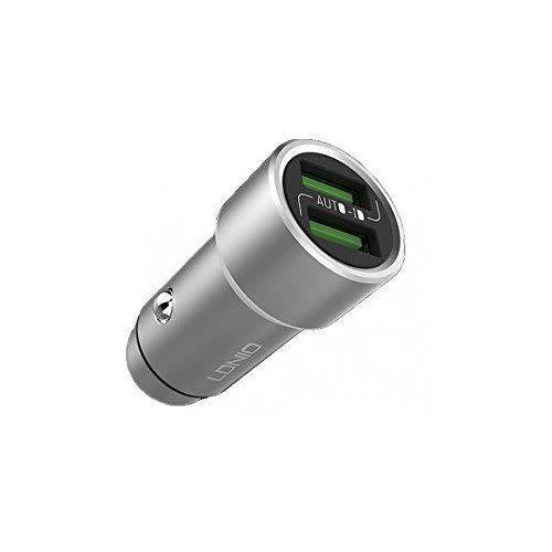 LDNIO ZINC ALLOY 5V 3.6A DUAL USB LED CAR CHARGER WITH MICRO USB CABLE