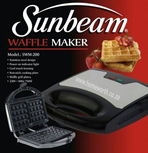 SUNBEAM WAFFLE MAKER SWM-200A