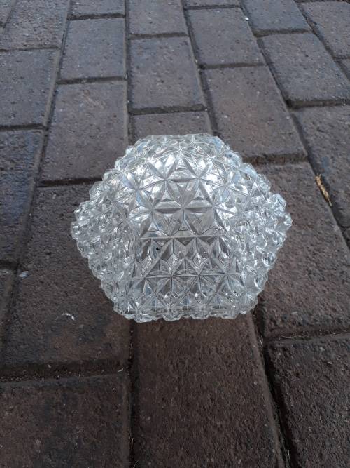LOVELY OLD CUT GLASS LIGHT FITTING