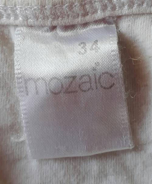 LADIES WHITE SPAGHETTI MOZAIC SUMMER TOP  - SIZE 34