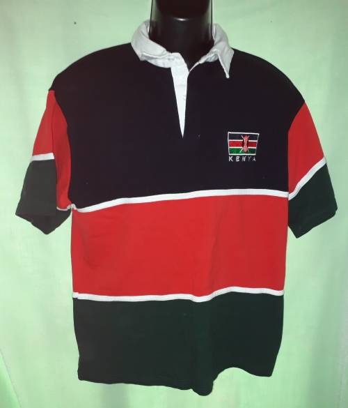 MENS KENYA RUGBY/SOCCER JERSEY - PUNCH - SIZE XL - 115-120CM