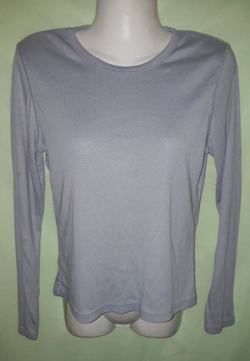 LADIES LONGSLEEVED BLUE TOP - MAKE: KELSO CASUALS - SIZE: S