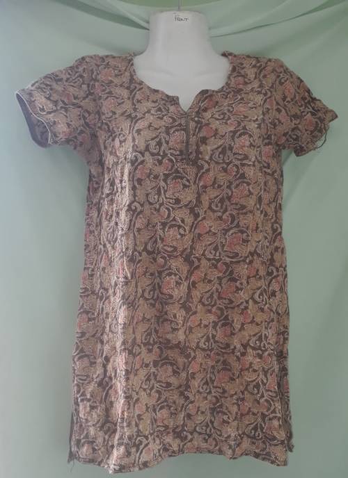 LADIES: BROWN TOP - MAKE: SEASONS - SIZE: M