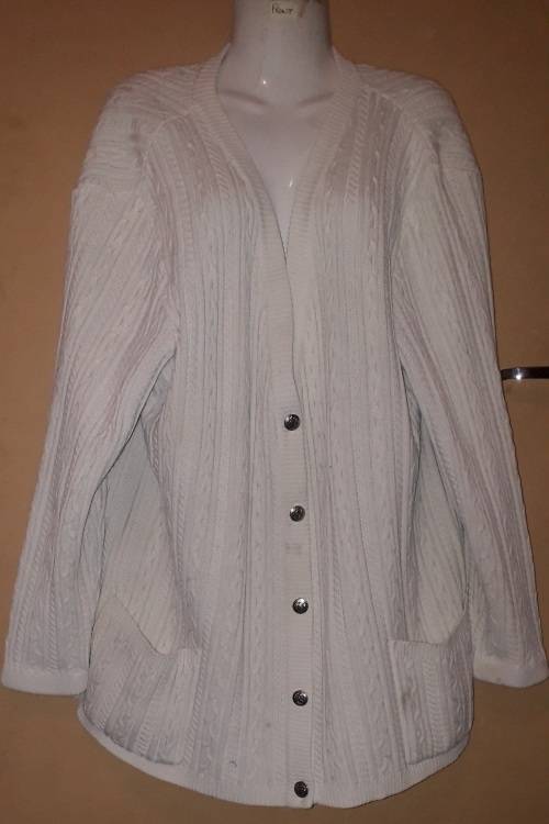 Ladies - White Cardigan - Make - Woolworths - Size - XL