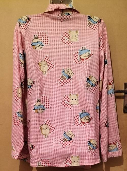Ladies - Multicolored Pajama Shirt- Make -  no make - Size - XXL