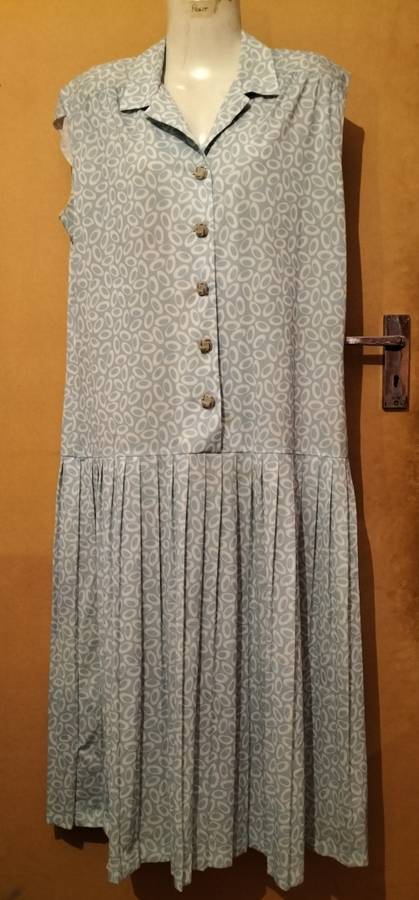 Ladies - Blue & White Dress - Make - Lora Fashions - Size - 12