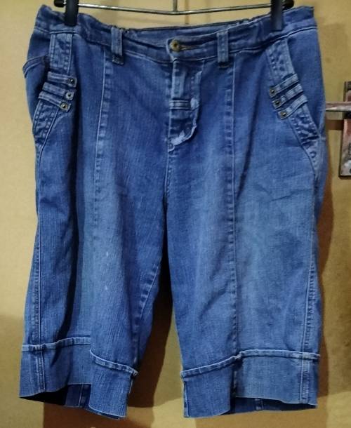 Ladies - Blue Jeans Shorts - Make - Miladys - Size - 38