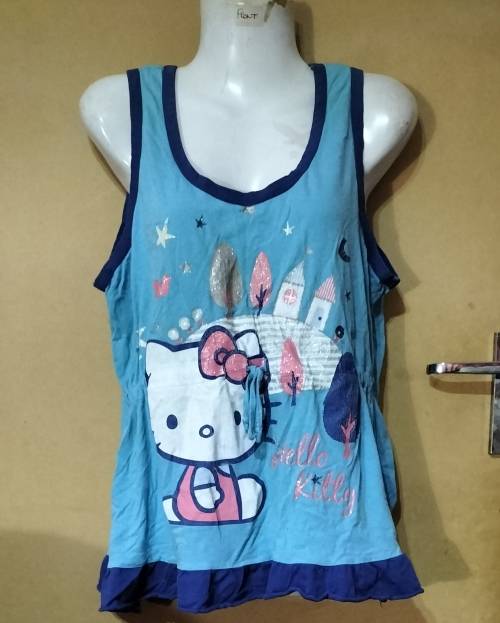 Ladies - Blue Top - Make - Hello Kitty - Size - L